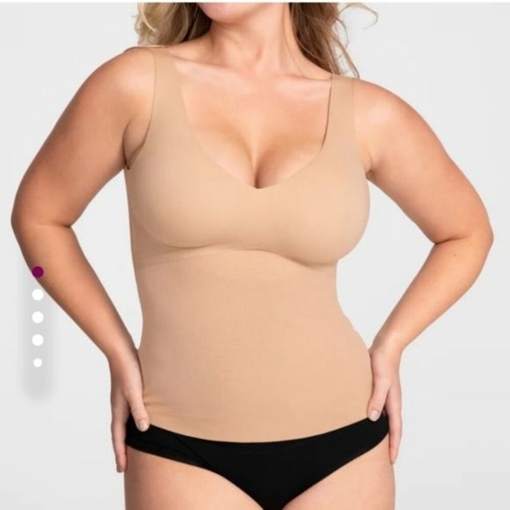 HONEYLOVE Shapewear Womens XL Liftwear Smoothing Shaping Tank Beige Camisole